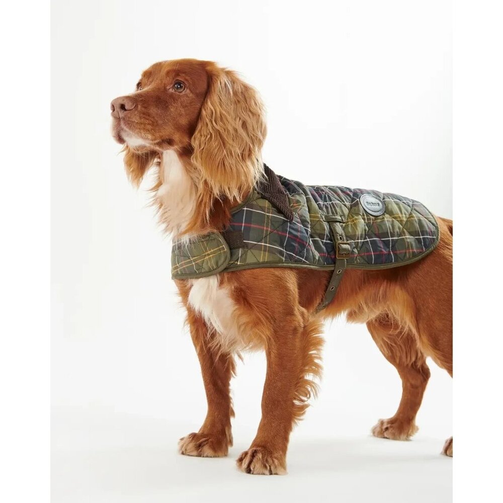 Barbour Green Tartan Dog Coat